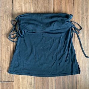 Black target brand strapless top